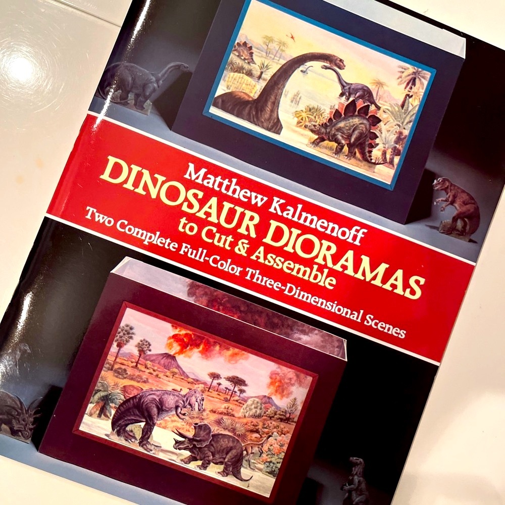 Dinosaur Dioramas to Cut and Assemble (2 Complete‎ 3-D Scenes) (copyright 1983)
